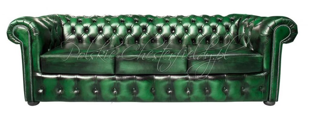 Sofa Chesterfield Vintage Classic skóra 4 osobowo